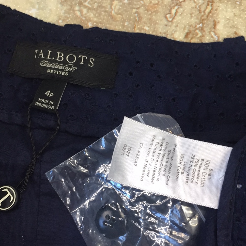 Talbots Embroidered Cotton Short - Picture 8 of 12
